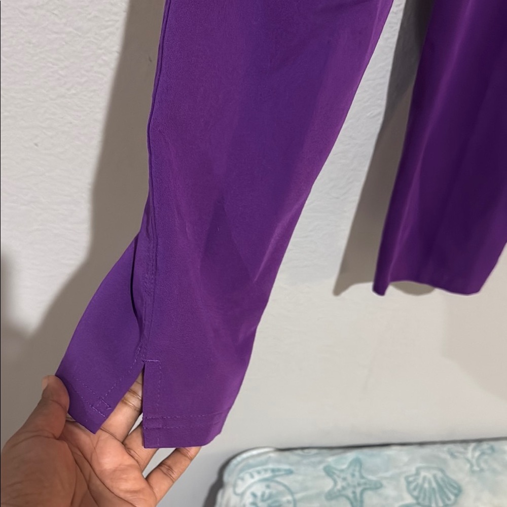 Figs Women's Purple Drawstring Cargo Jogger Pants - Picture 6 of 16